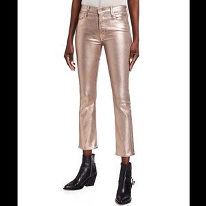 MOTHER Mid Rise Dazzler in Heavy Metal